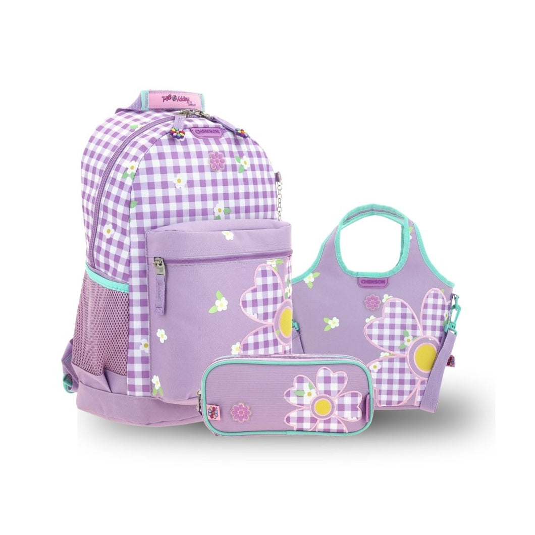 Kit Escolar Chenson para Niña Happy Girl: Mochila, Lonchera y Lapicera - HG65963-KC3