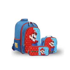 Kit Escolar Chenson Mario Bros: Mochila, Lonchera y Lapicera - MB66078-KC3