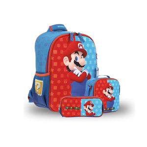 Kit Escolar Chenson Mario Bros: Mochila, Lonchera y Lapicera - MB66081-KC3