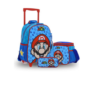 Kit Escolar Chenson Mario Bros: Mochila, Lonchera y Lapicera - MB66131-KB3