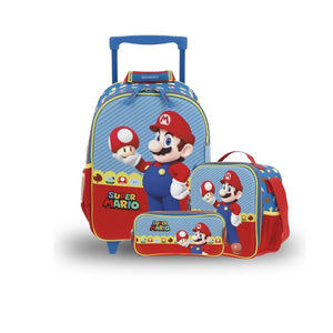 Kit Escolar Chenson Mario Bros: Mochila, Lonchera y Lapicera - MB66263-KB3