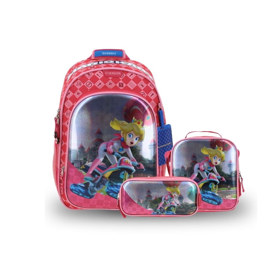 Mario Bros Paquete De Mochila Lonchera Y Lapicera Estuche Para