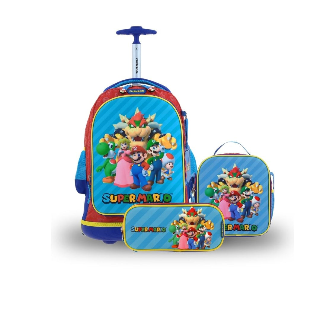 Kit Escolar Chenson Mario Bros: Mochila, Lonchera y Lapicera - MB66372-KB3